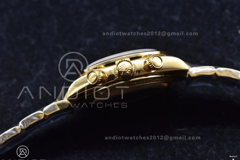 Edition on Bracelet YG YG Dial A7750 Daytona Black ADGF Best YG 0215